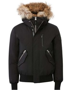 Mackage Dixon-F 2-In-1 Nordic Tech Down Bomber With Natural Fur - Black