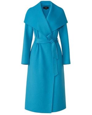 Mackage Mai Double-Face Wool Wrap Coat - Blue