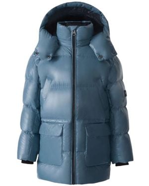 Mackage Kennie Lustrous Light Down Parka With Hood For Toddlers -6 Years) - Blue