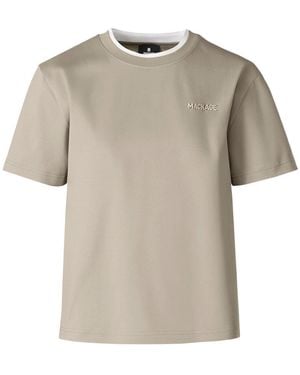 Mackage Tee-Wnv Double Crewneck Collar T-Shirt - Gray