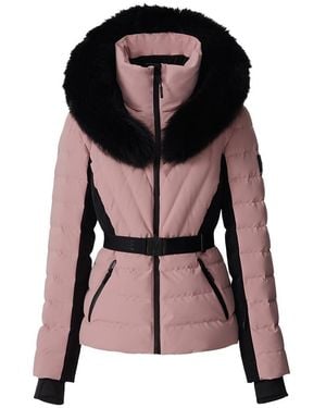 Mackage Elita-Zr Down Ski Jacket With Removable Fox Fur Trim - Black