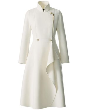Mackage Annia Asymmetrical Wool Coat - Natural