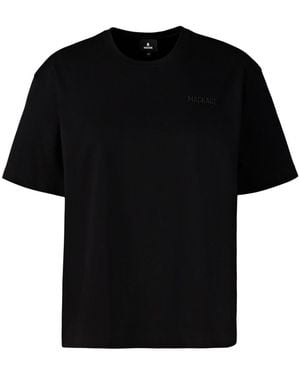 Mackage Tee-W T-Shirt With Silicone Logo - Black
