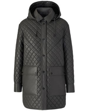 Mackage Litzy Quilted Leather Jacket With Hood - Black