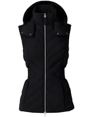 Mackage Hoshi Light Down Hooded Vest - Black