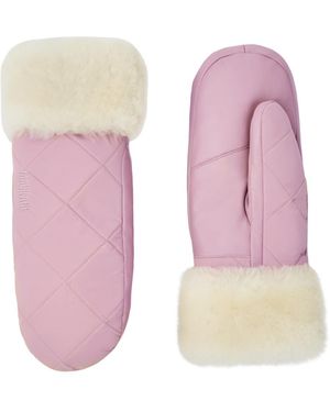 Mackage Jazmina Quilted Mittens With Fleece Lining - Pink