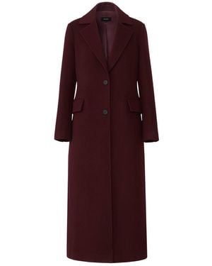 Mackage Corazon Semi-Fitted Wool Coat - Red
