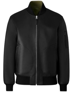 Mackage Easton-Sa 2-In-1 Reversible Leather Bomber Jacket - Black