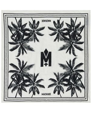 Mackage Leonora Printed Palm Tree Voile Scarf - Black