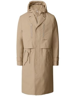 Mackage Sterling 2-In-1 Long Trench Coat With Removable Down Bib - Natural