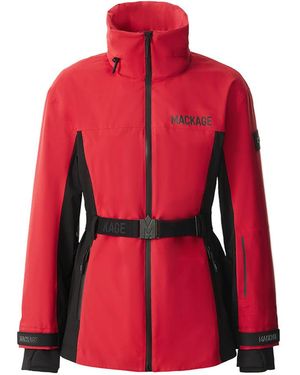 Mackage Ayira 3-In-1 Ski Jacket With Removable Down Liner - Red