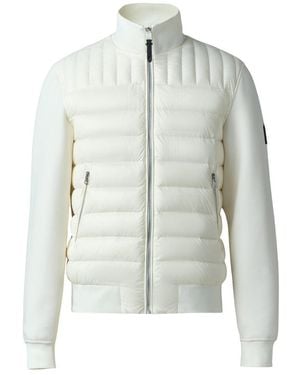 Mackage Collin-R Nano Down Mixed Media Bomber Jacket - Gray