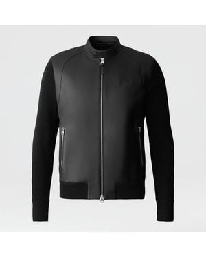 Mackage Dominic-Z Mixed Media Logo Jacket - Black