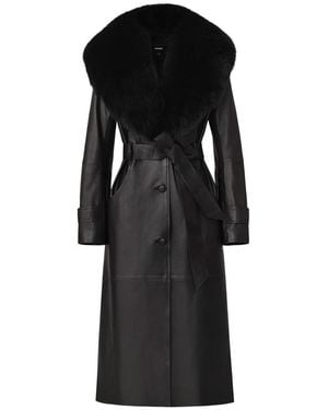 Mackage Angelly-Bx Leather Coat - Black