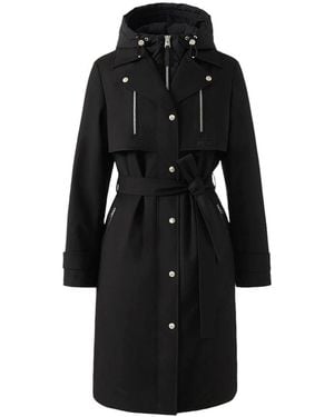 Mackage Siobhan Down Trench Coat With Removable Bib - Black