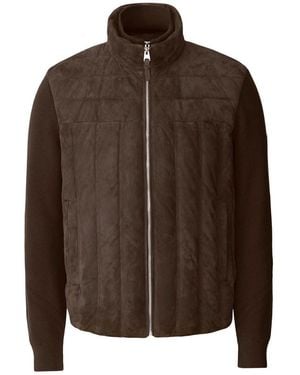 Mackage Landen Mixed-Media Suede Jacket - Brown