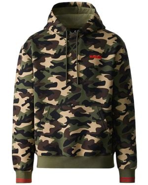 Mackage Krystian-Camo Double-Face Jersey Hoodie With Camo Print - Green