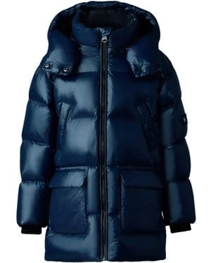 Mackage Kennie-Tlus Lustrous Light Down Parka With Hood For Toddlers -6 Years) - Blue