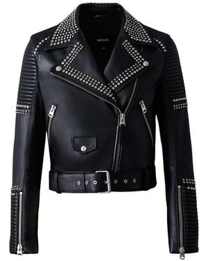Mackage Masina-St Studded Leather Jacket - Black