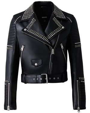 Mackage Masina-St Studded Leather Jacket - Black