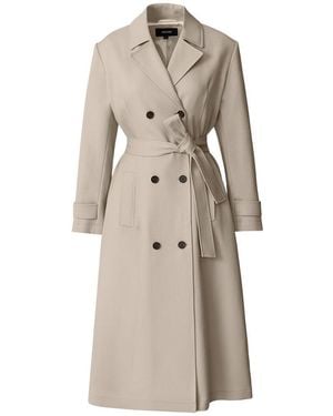 Mackage Lorna Wool Gabardine Trench Coat - Natural
