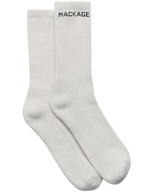 Mackage Woods Stretch Cotton Logo Socks - Blue