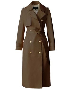 Mackage Gael-V Maxi Leather Trench Coat - Multicolor