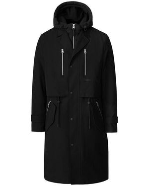 Mackage Sterling 2-In-1 Long Trench Coat With Removable Down Bib - Black
