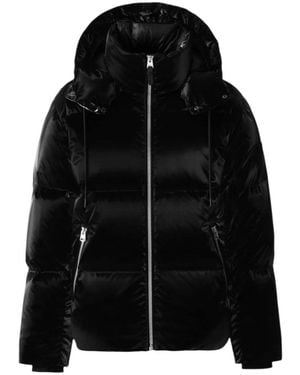 Mackage Kent-Glo High-Gloss Hooded Down Jacket - Black