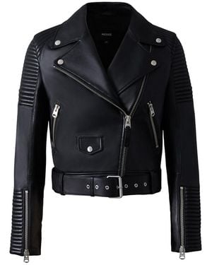 Mackage Masina Zip-Vent Leather Jacket - Black
