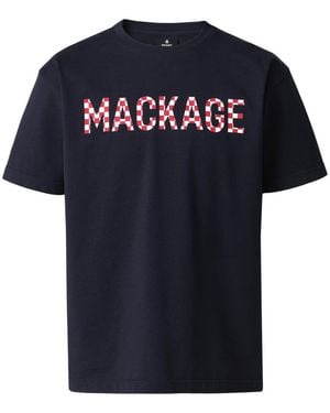 Mackage Tee-Pcr Tee-Shirt With Logo - Blue