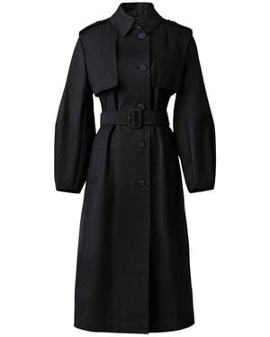 Mackage Alia Long Balloon Sleeve Trench - Black