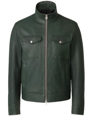 Mackage Otto-Pb Pebble Leather Jacket - Green