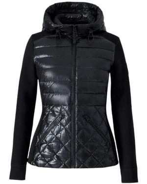 Mackage Agatha Quilted Mixed-Media Hooded Jacket - Black