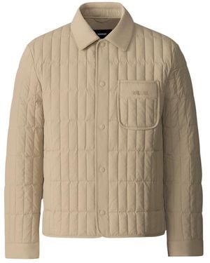 Mackage Mateo Vertical Quilted Jacket With Spread Collar - Blue