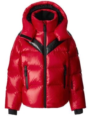 Mackage Chilli Lustrous Down Ski Jacket For Kids -14 Years) - Red