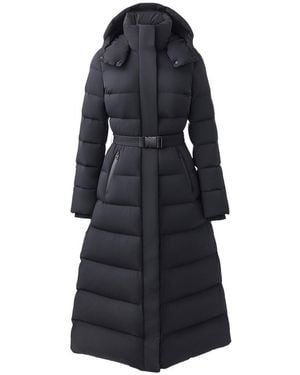 Mackage Calina-City Stretch Down Maxi Coat - Blue