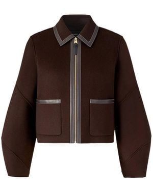 Mackage Solana-Z Double-Face Wool Balloon Sleeved Short Jacket - Brown