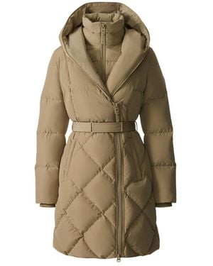 Mackage Ayumi 2-In-1 Long Down Coat With Bib - Natural