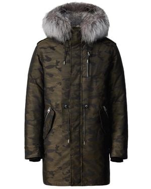 Mackage Moritz-Jc Fur-Lined Camo Down Parka - Black