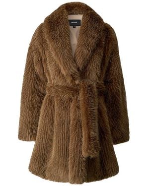 Mackage Kacela Faux Fur Coat - Brown