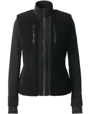 Mackage Dewi 3-In-1 Stretch Bonded Fleece And Teddy Ski Jacket - Black
