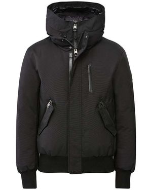 Mackage Dixon-Nfr 2-In-1 Down Bomber Jacket With Hooded Bib For - Black