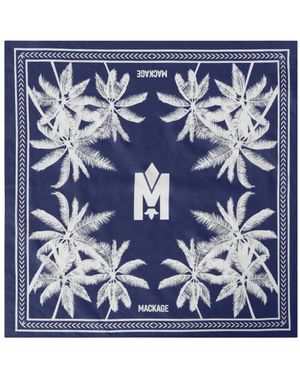 Mackage Leonora Printed Palm Tree Voile Scarf - Blue