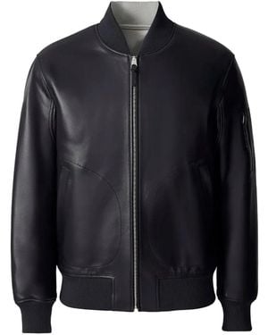 Mackage Easton-Sa 2-In-1 Reversible Leather Bomber Jacket - Black