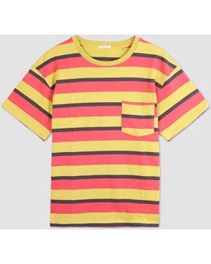 Bode T-Shirt Con Tasca Rec Stripe - Grigio