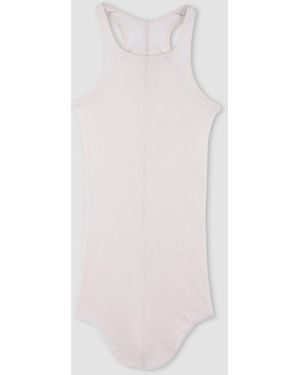 Rick Owens Canotta A Costine Basic - Bianco