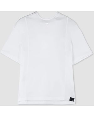 Courreges T-Shirt Con Cappuccio - Bianco