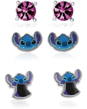 Disney Lilo And Stitch Fashion Earring Set - Blue