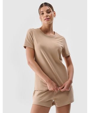 4F Regular Plain T-shirt - Natural